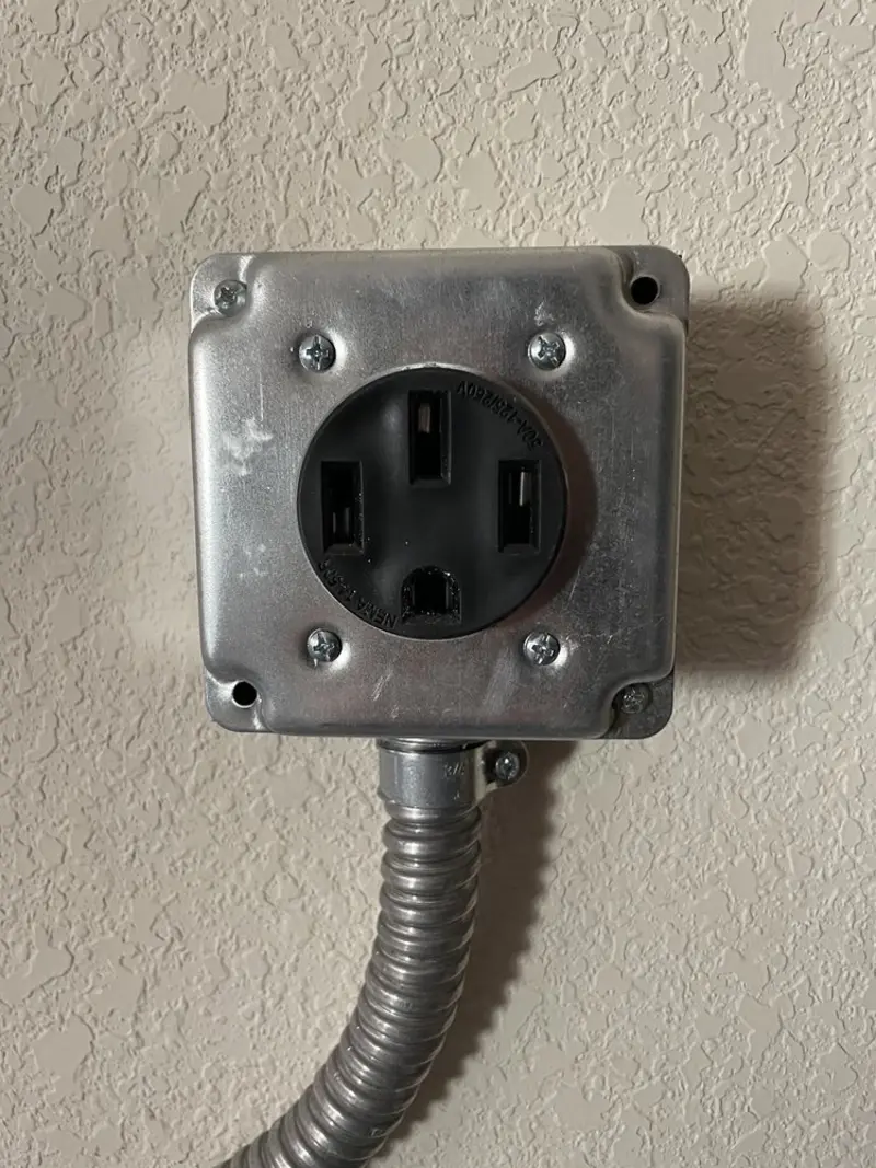 NEMA 14-50 outlet installed for Smart Home Electrical in Guntersville